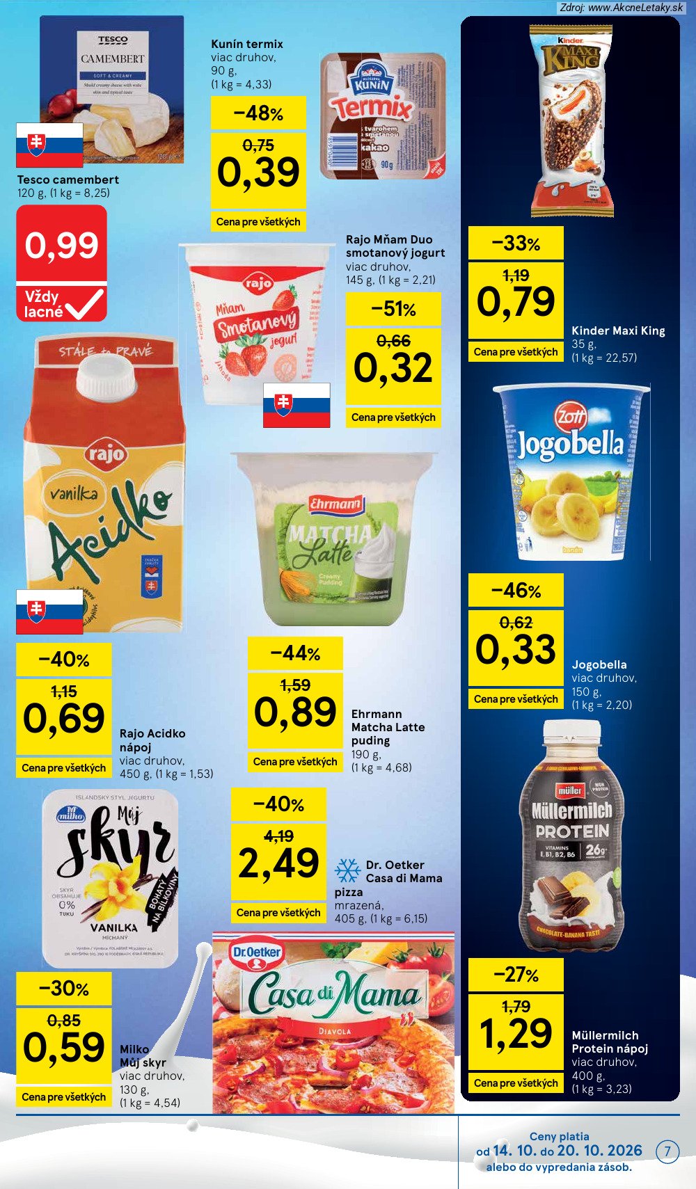 Leták Tesco (14. 10. - 20. 10. 2026) - strana 7 z 45