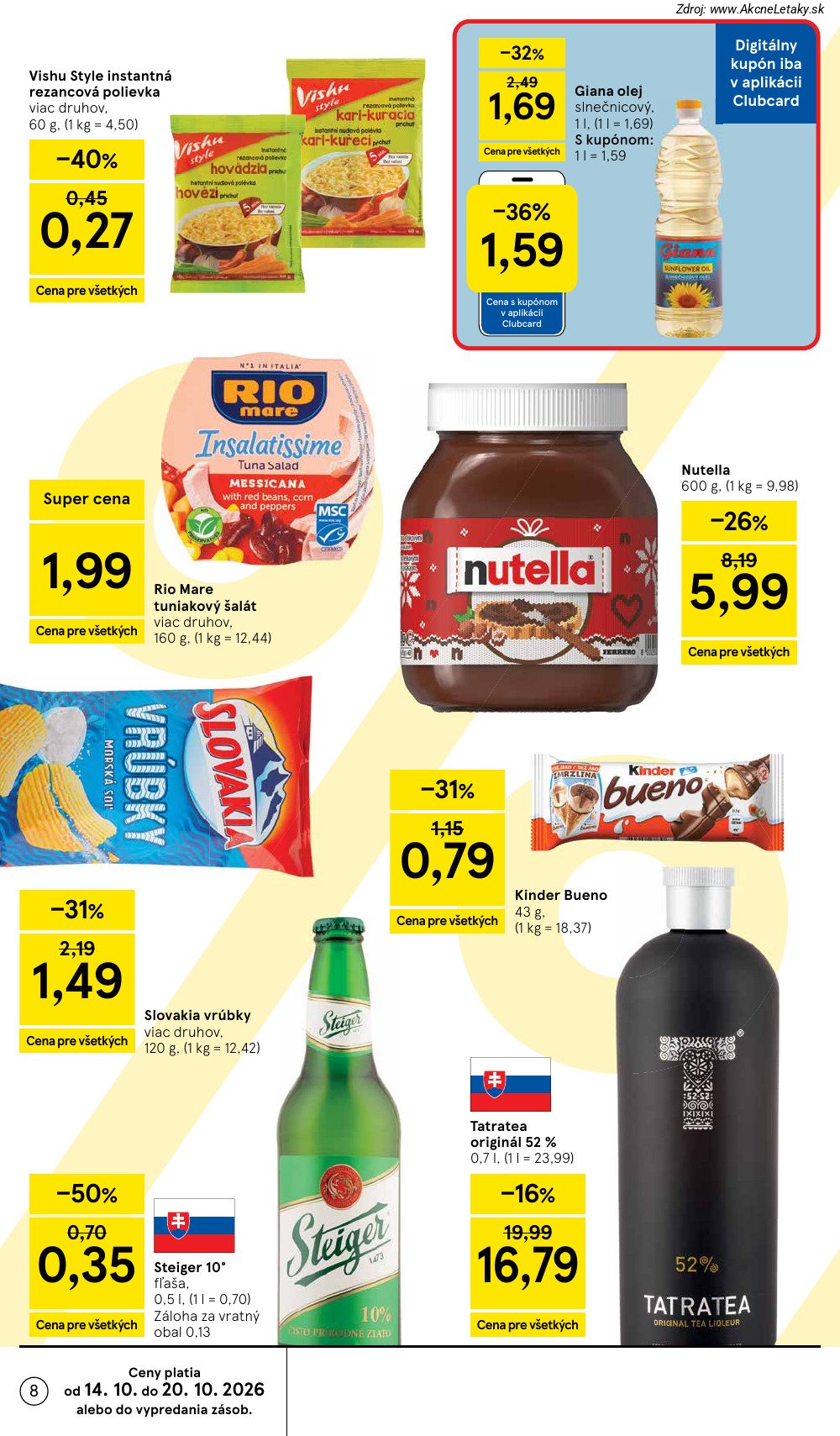 Leták Tesco (14. 10. - 20. 10. 2026) - strana 8 z 45