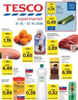 Leták Tesco 21. 10. - 27. 10. 2026 Supermarkety