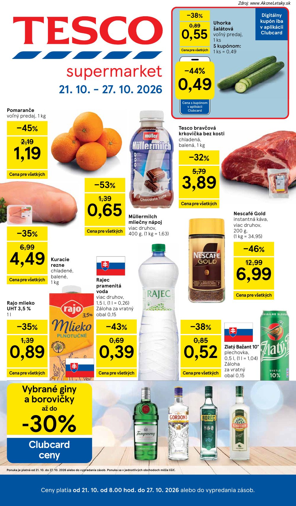 Leták Tesco (21. 10. - 27. 10. 2026) - strana 1 z 26