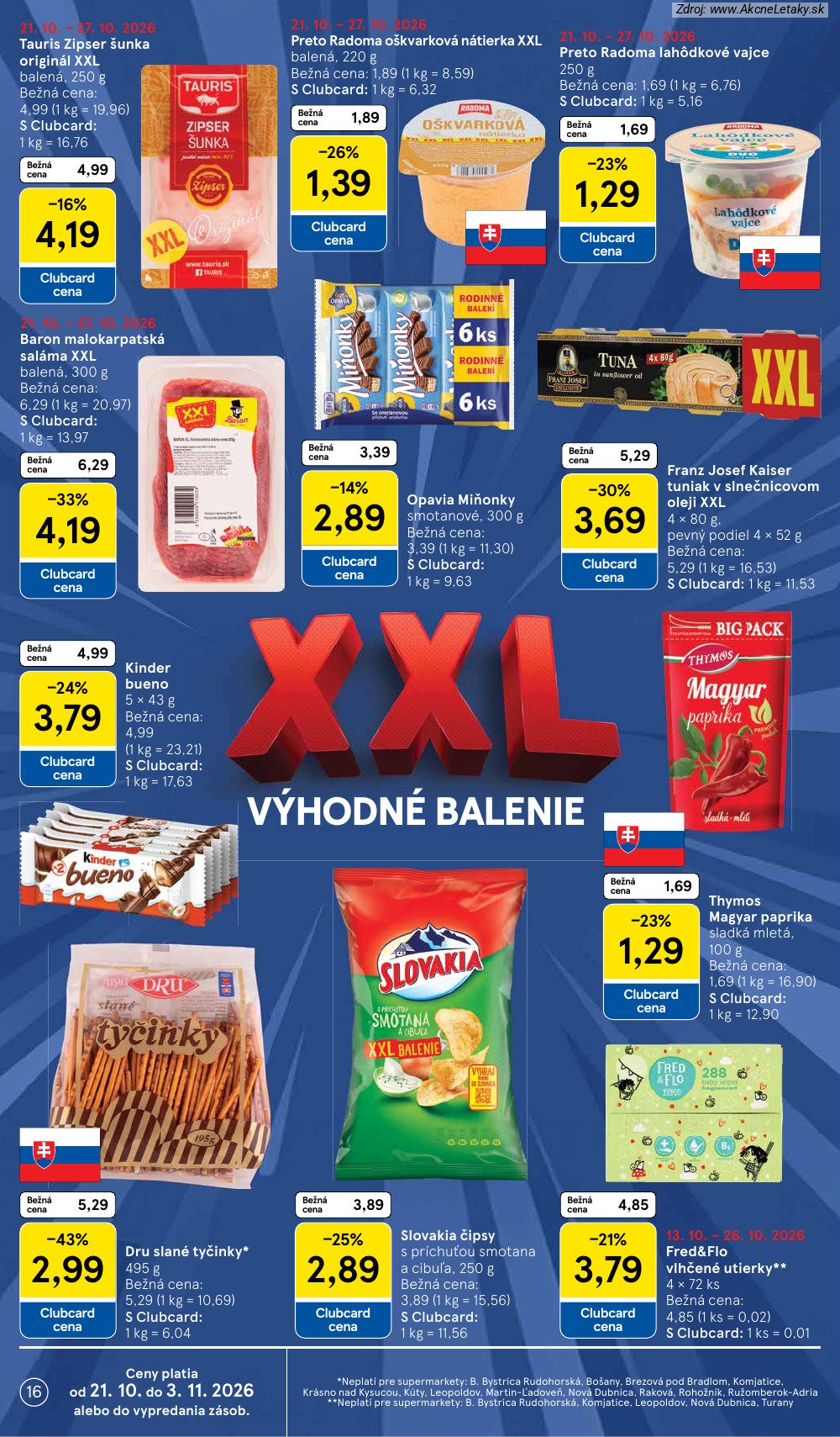 Leták Tesco (21. 10. - 27. 10. 2026) - strana 16 z 26