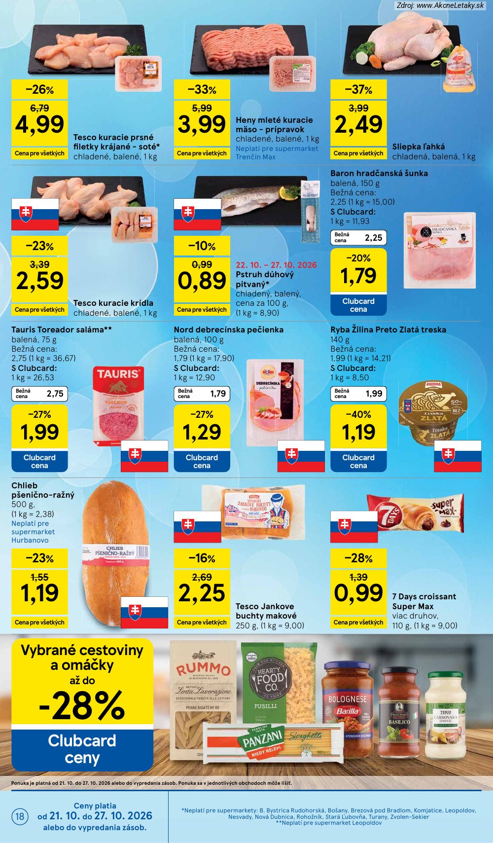 Leták Tesco (21. 10. - 27. 10. 2026) - strana 18 z 26