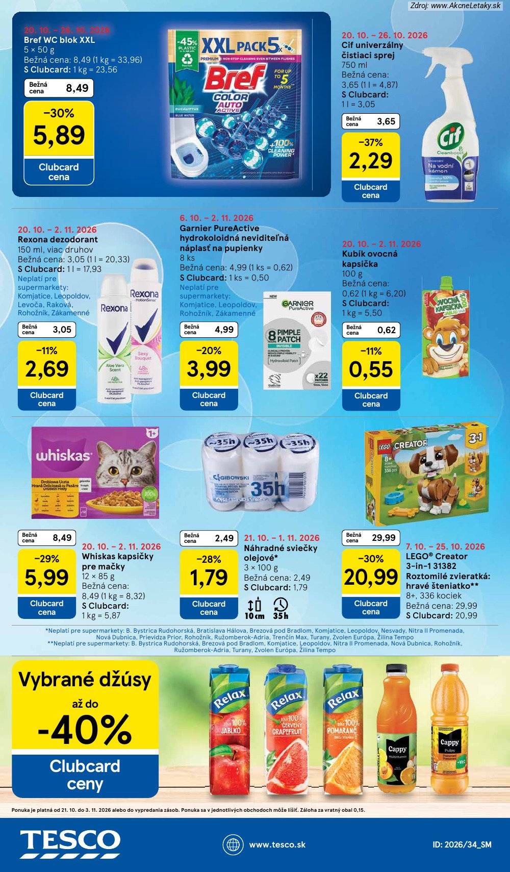 Leták Tesco (21. 10. - 27. 10. 2026) - strana 26 z 26