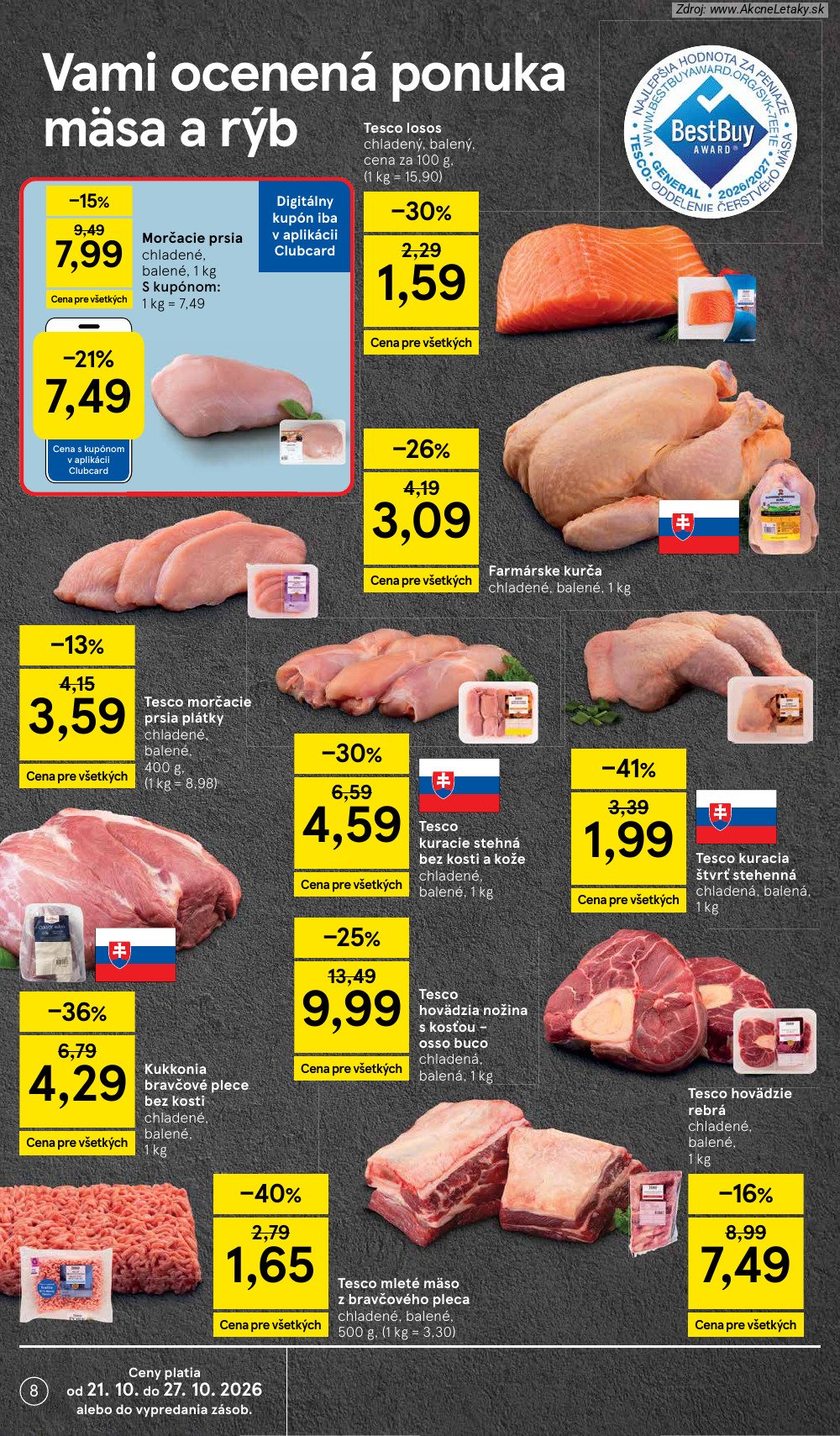 Leták Tesco (21. 10. - 27. 10. 2026) - strana 8 z 26