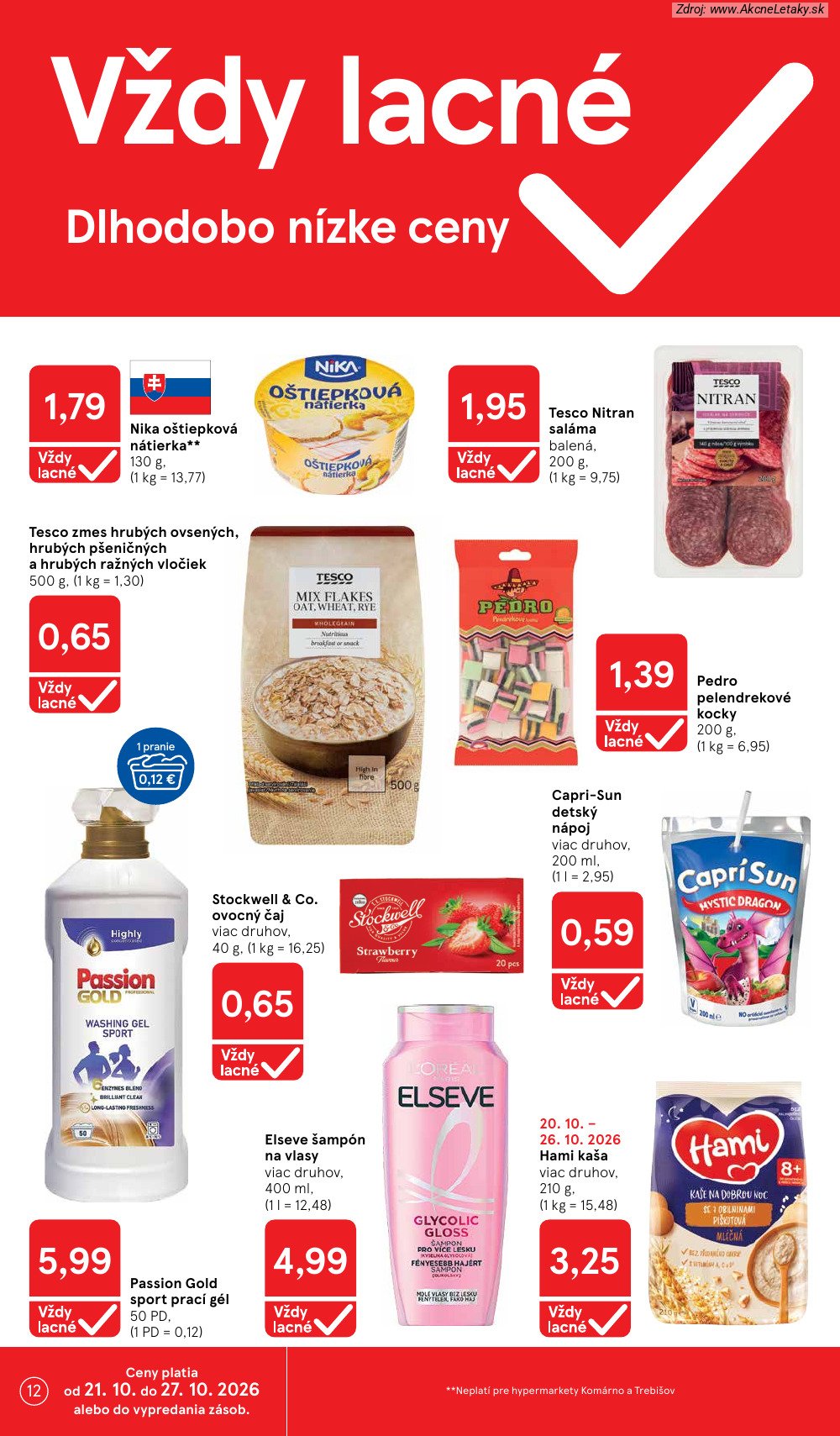 Leták Tesco (21. 10. - 27. 10. 2026) - strana 12 z 42