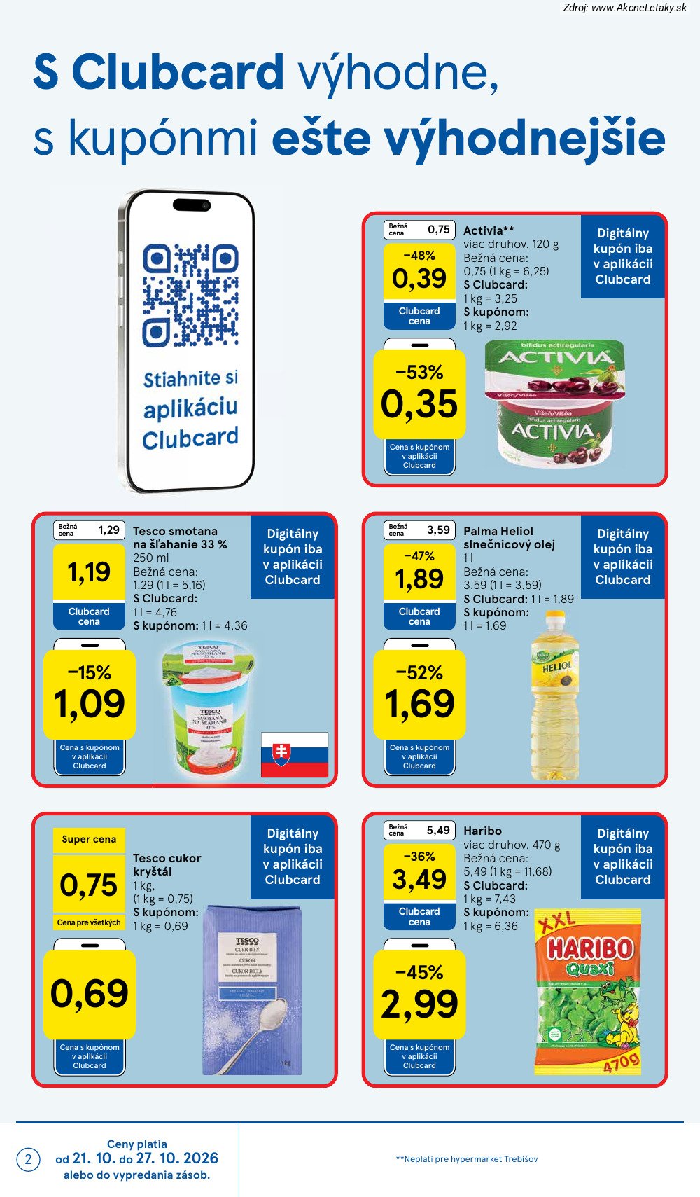 Strana 2 - leták Tesco (21. 10. - 27. 10. 2026)