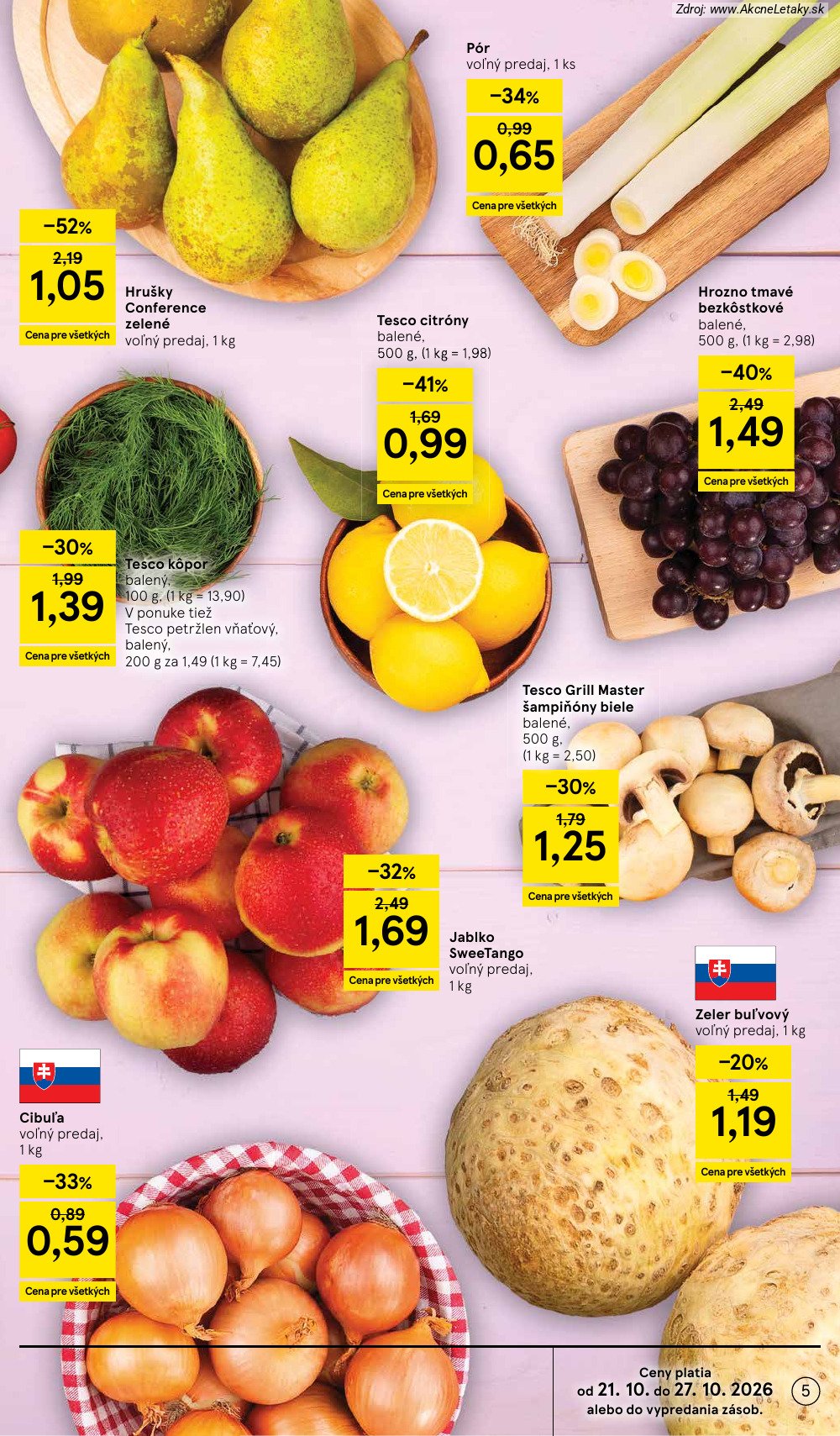 Leták Tesco (21. 10. - 27. 10. 2026) - strana 5 z 42