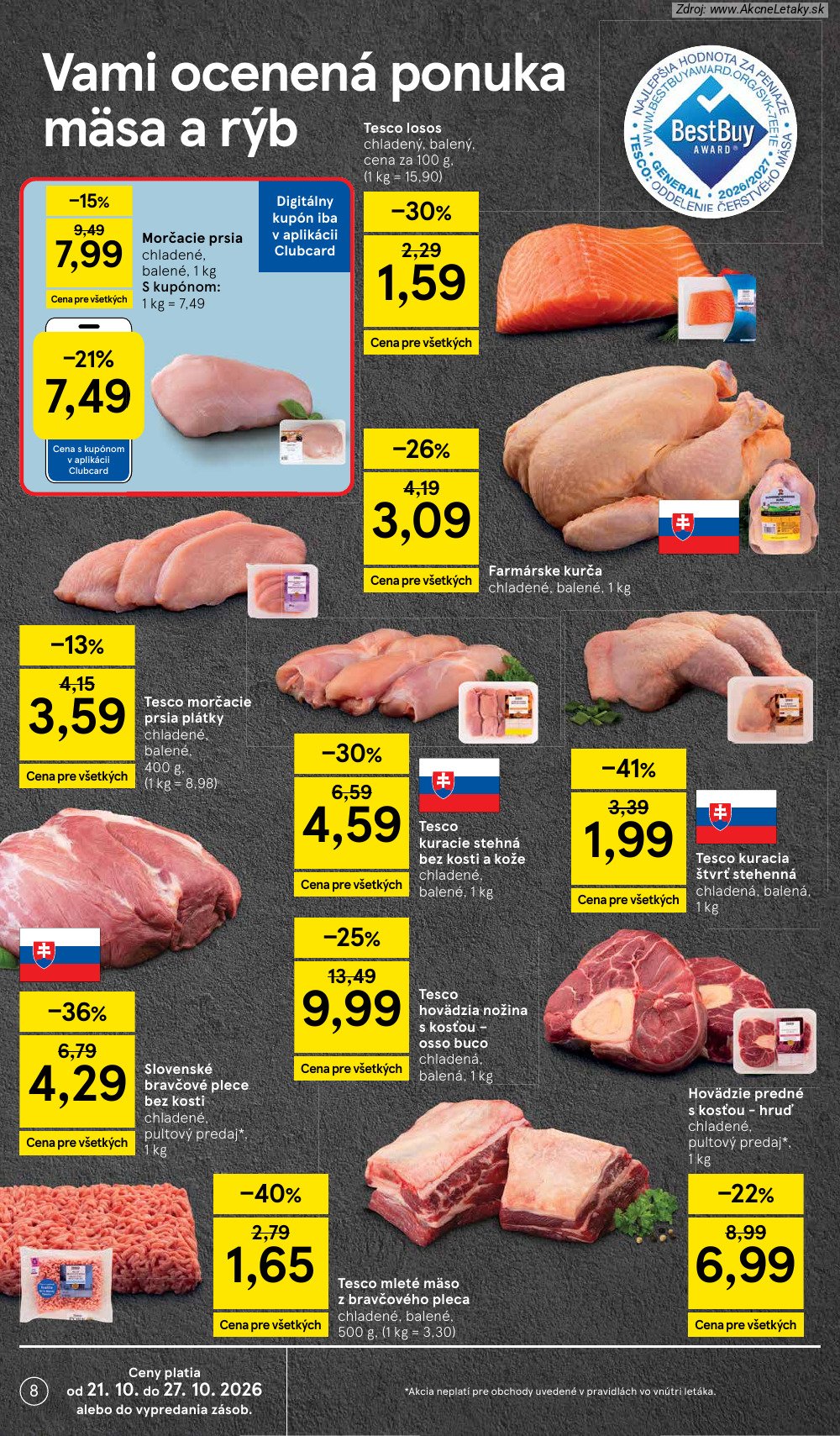 Leták Tesco (21. 10. - 27. 10. 2026) - strana 8 z 42