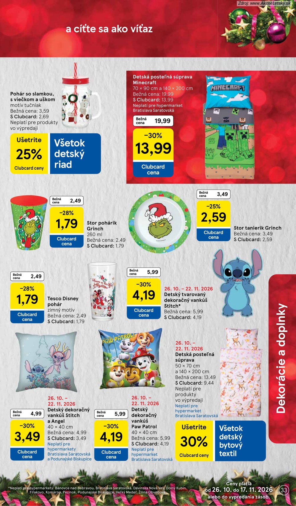 Leták Tesco (26. 10. - 16. 11. 2026) - strana 33 z 36