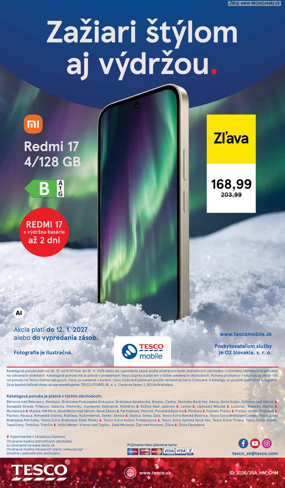 Leták Tesco (26. 10. - 16. 11. 2026) - strana 36 z 36