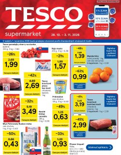 Leták Tesco 28. 10. - 3. 11. 2026 Supermarkety