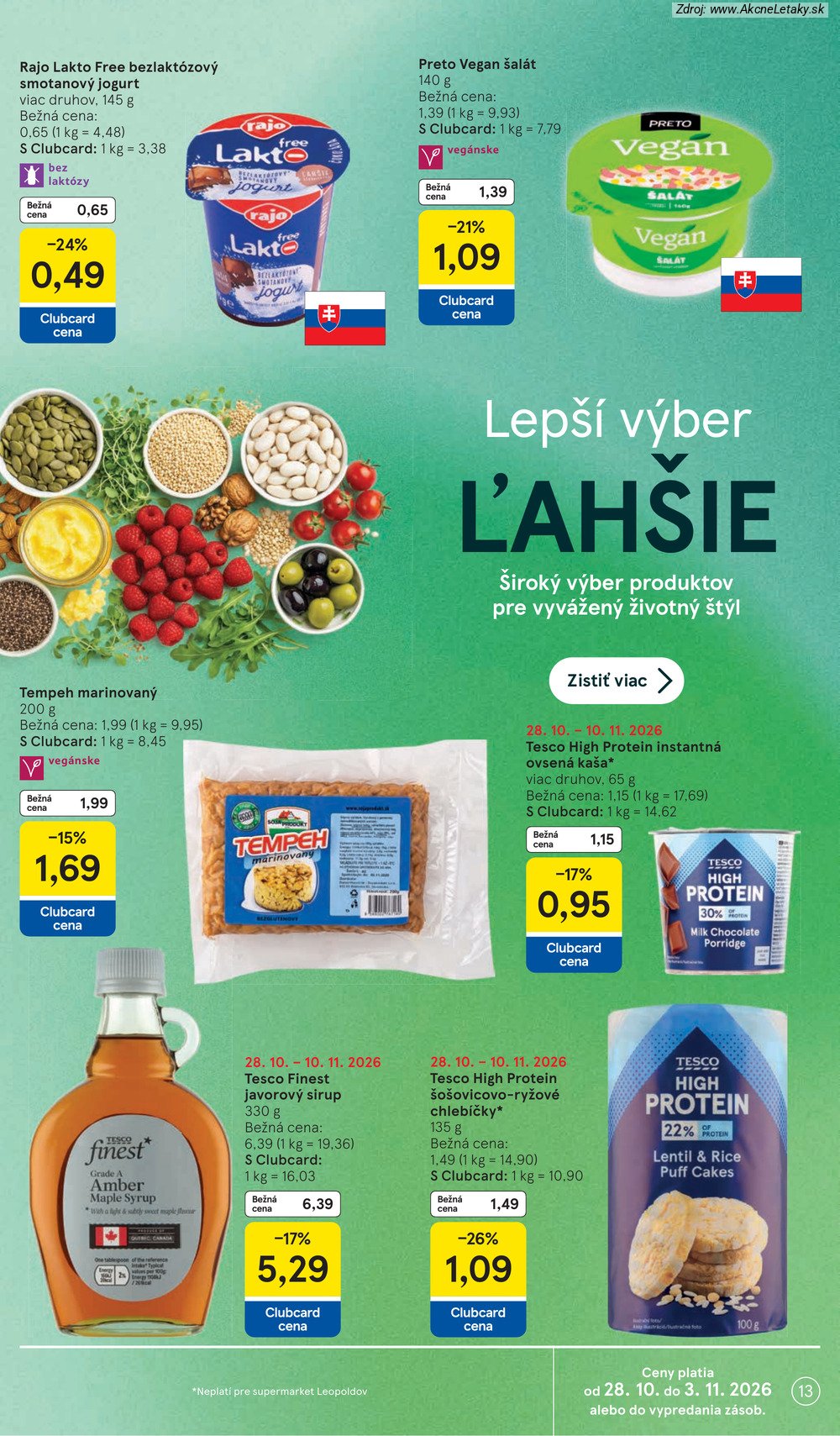 Leták Tesco (28. 10. - 3. 11. 2026) - strana 13 z 25