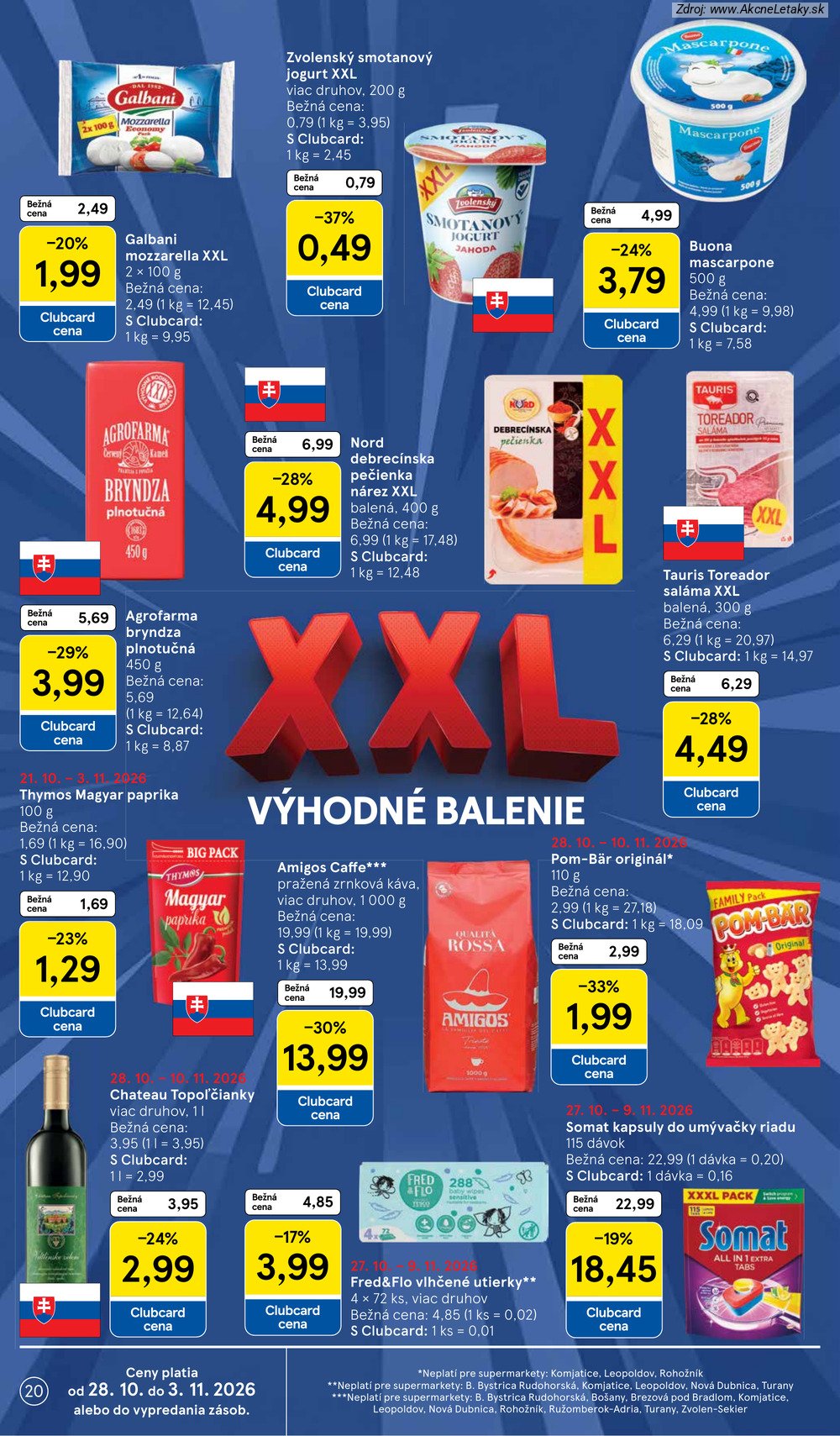 Leták Tesco (28. 10. - 3. 11. 2026) - strana 20 z 25