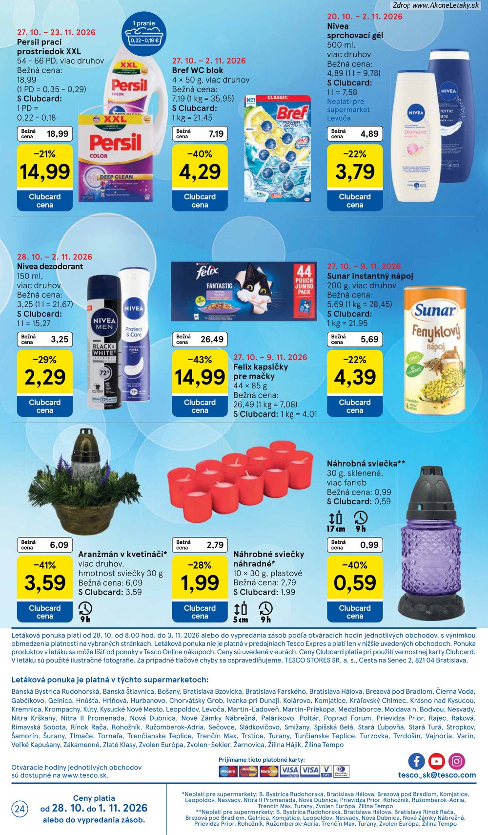 Leták Tesco (28. 10. - 3. 11. 2026) - strana 24 z 25