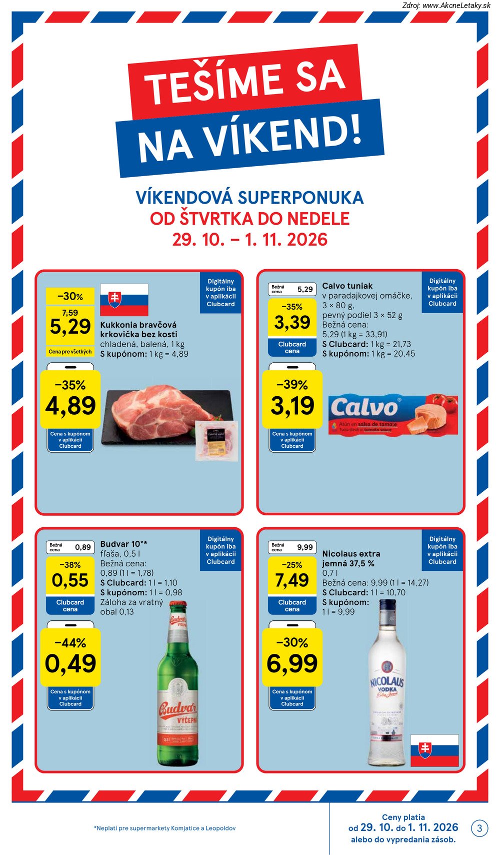 Leták Tesco (28. 10. - 3. 11. 2026) - strana 3 z 25