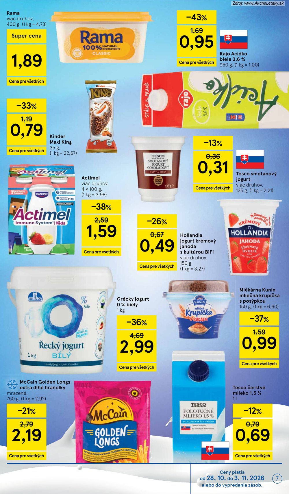 Leták Tesco (28. 10. - 3. 11. 2026) - strana 7 z 25