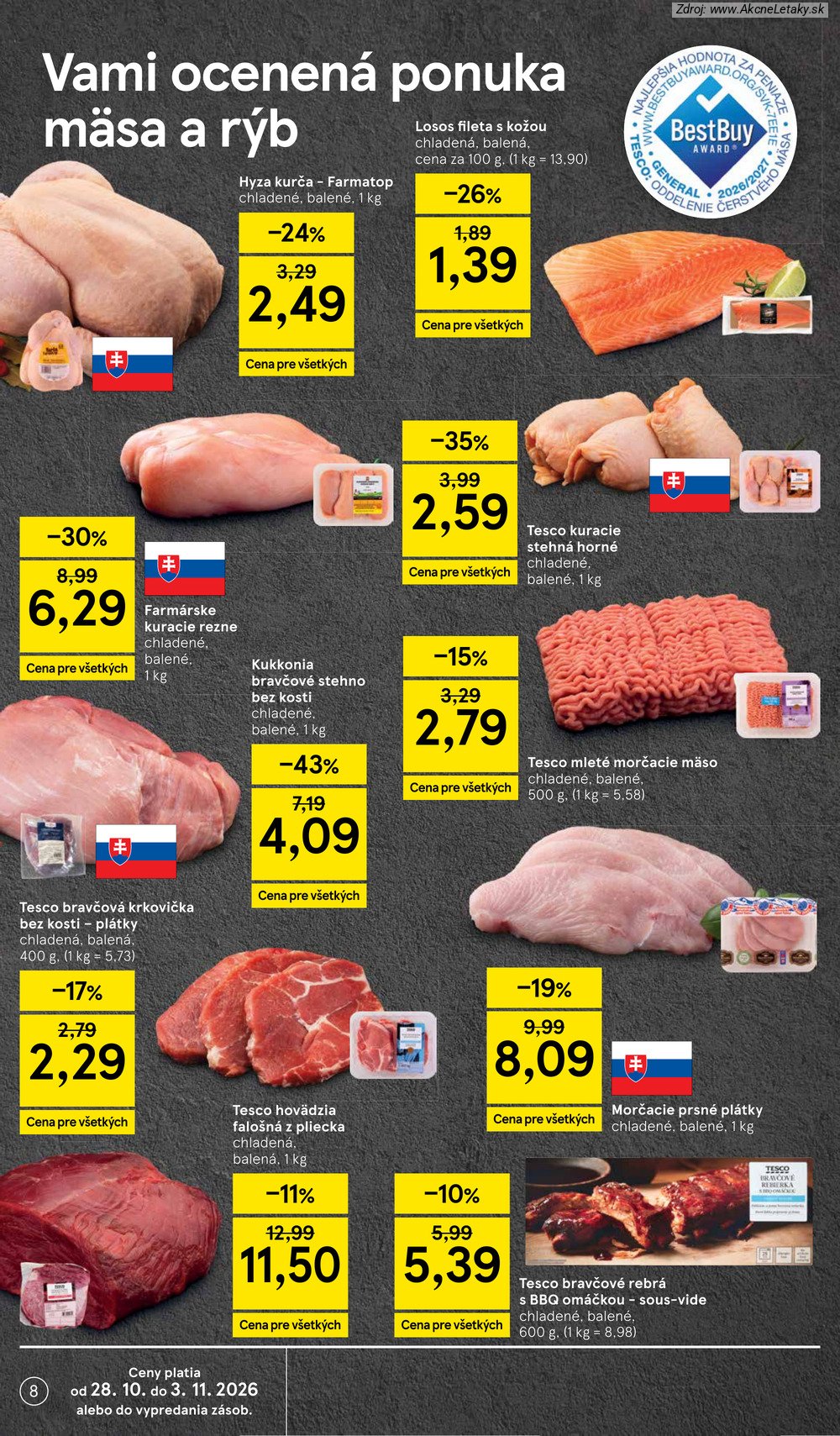 Leták Tesco (28. 10. - 3. 11. 2026) - strana 8 z 25