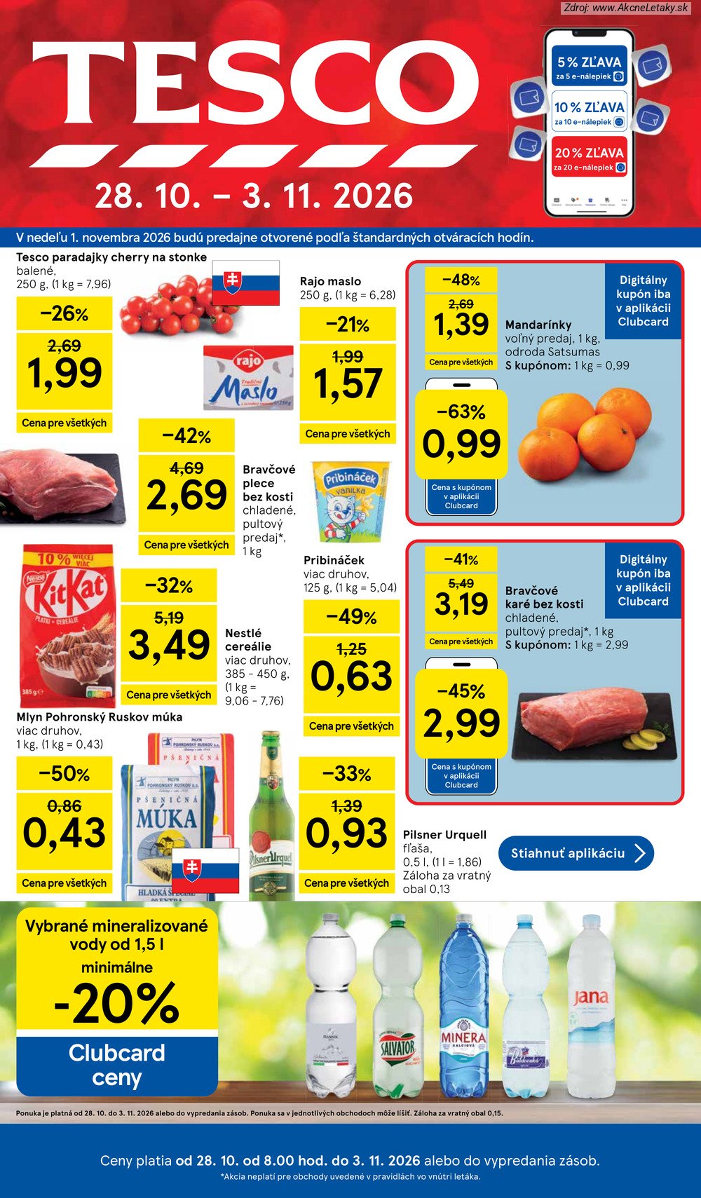 Leták Tesco (28. 10. - 3. 11. 2026) - strana 1 z 37