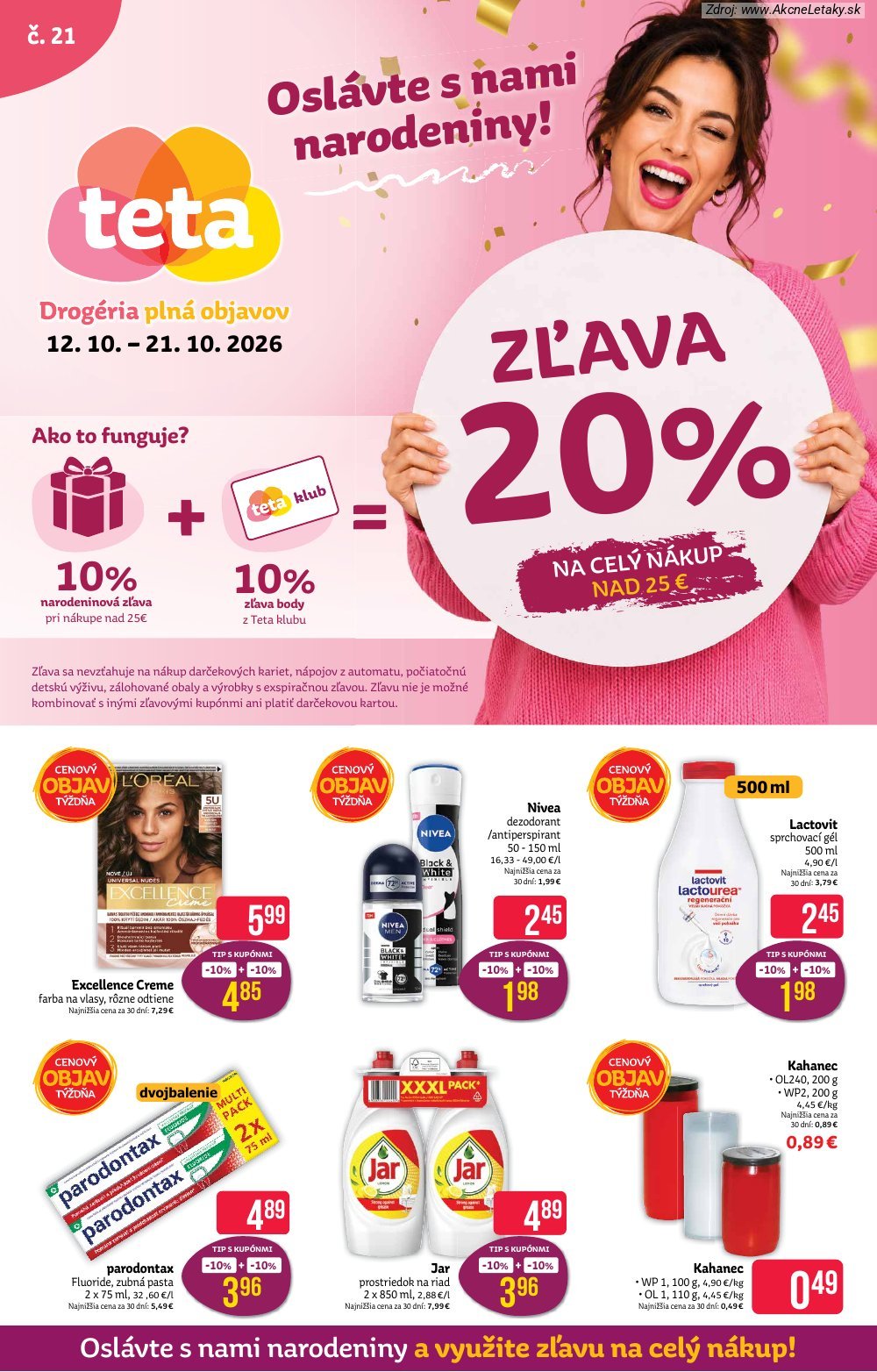Leták TETA Drogerie - strana 1