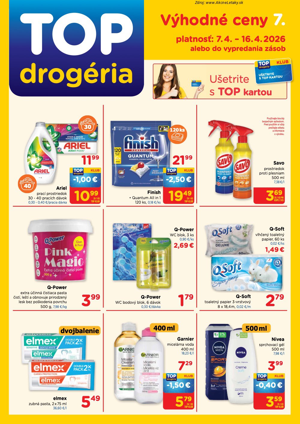 Leták TOP Drogéria - strana 1