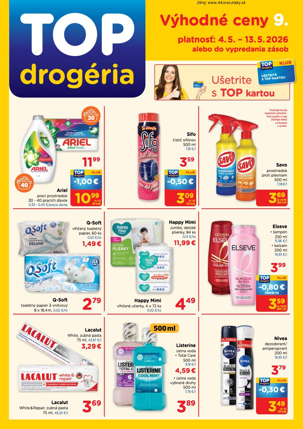 Leták TOP Drogéria - strana 1