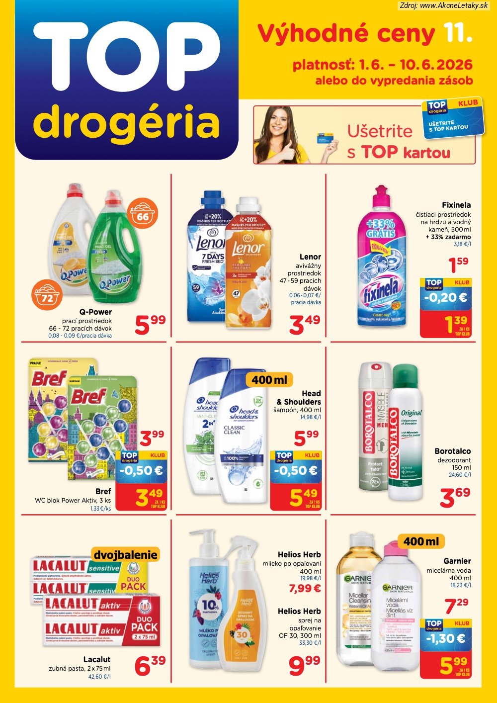 Leták TOP Drogéria - strana 1