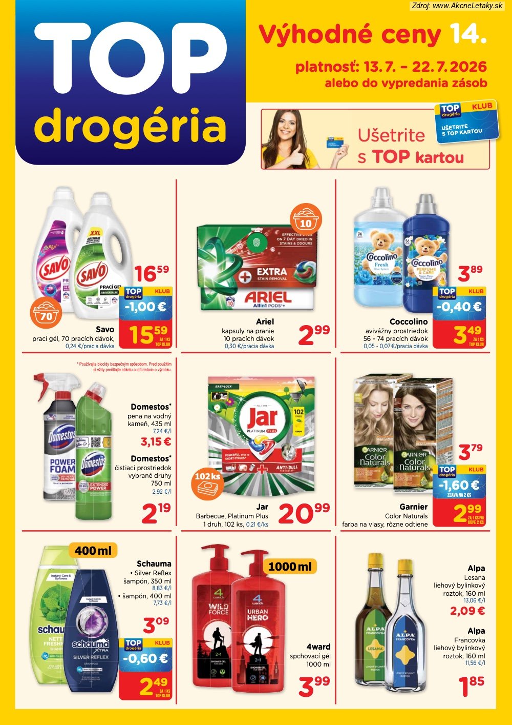 Leták TOP Drogéria - strana 1