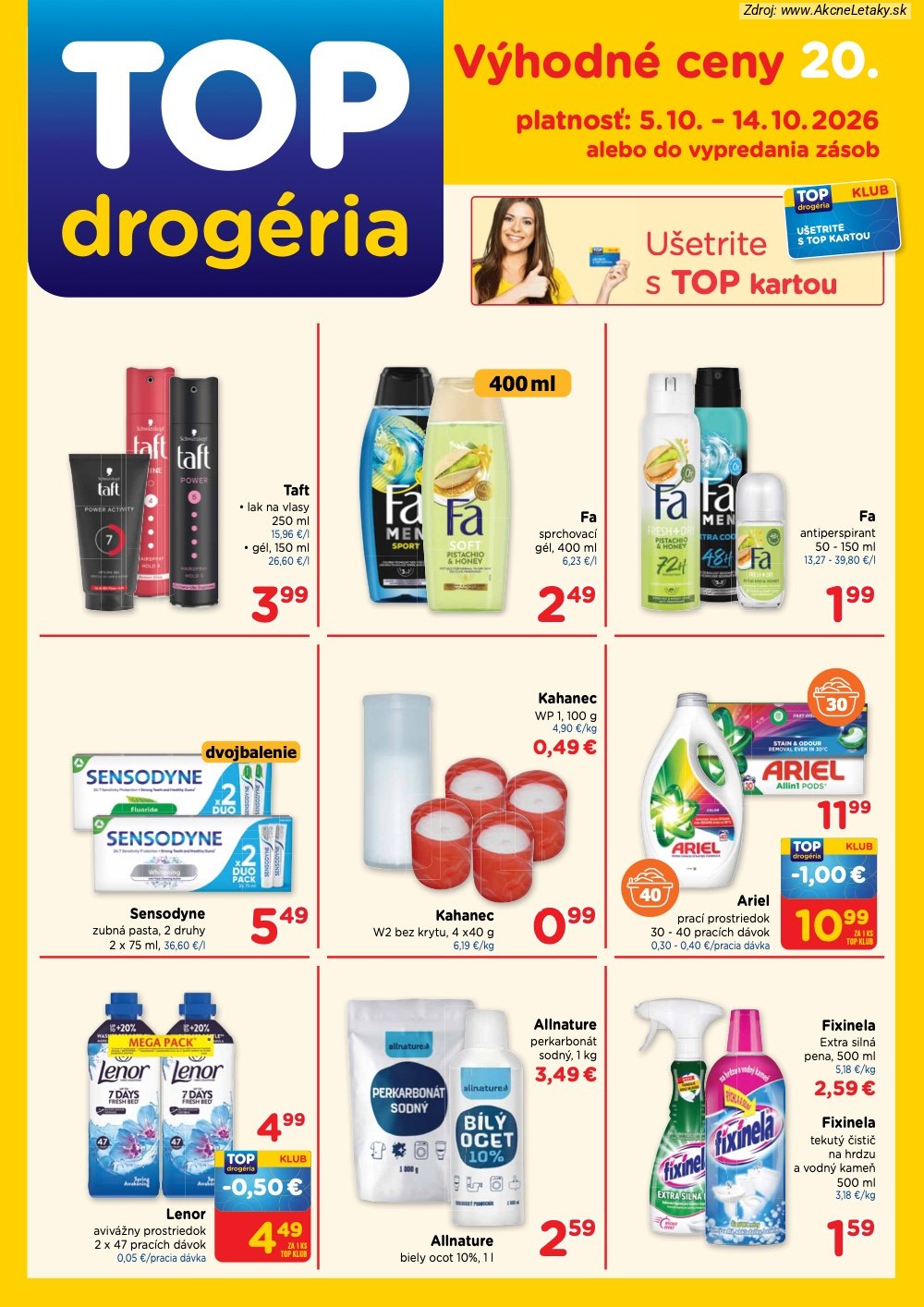 Leták TOP Drogéria - strana 1