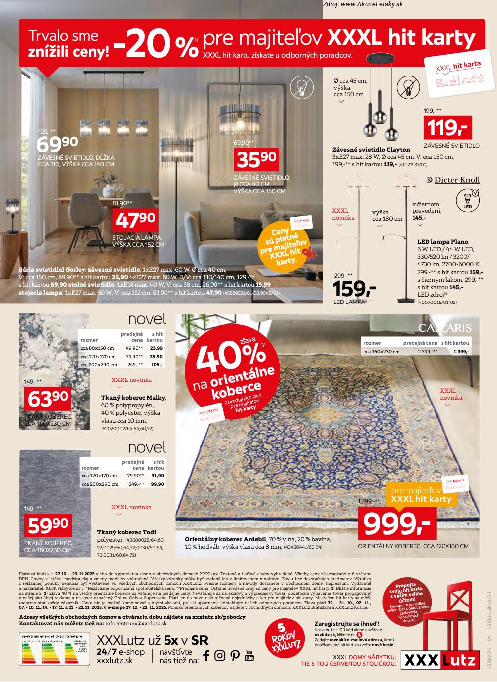 Leták XXXLutz (27. 10. - 23. 11. 2025) - strana 4 z 4