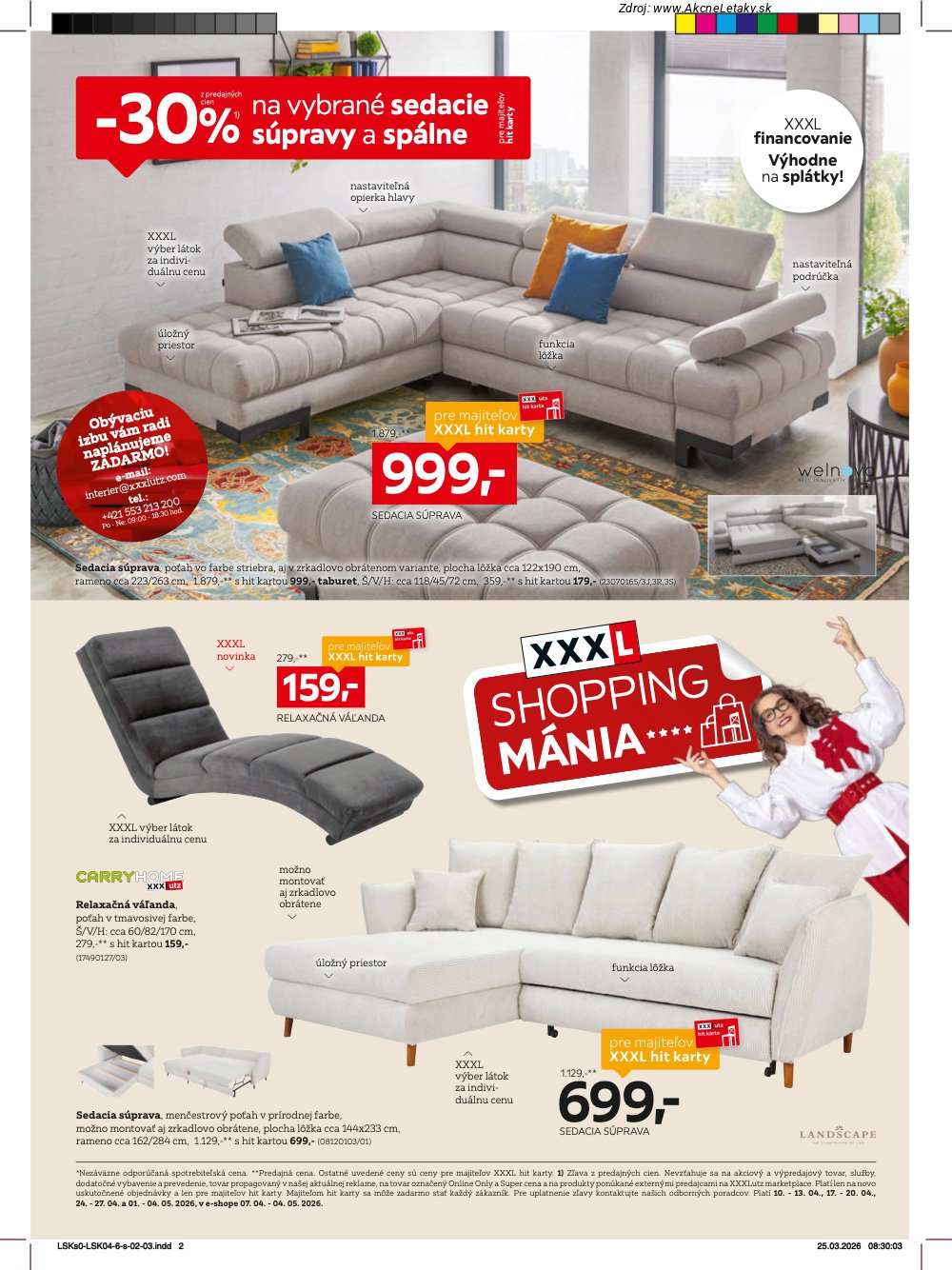 Leták XXXLutz (6. 4. - 3. 5. 2026) - strana 2 z 4