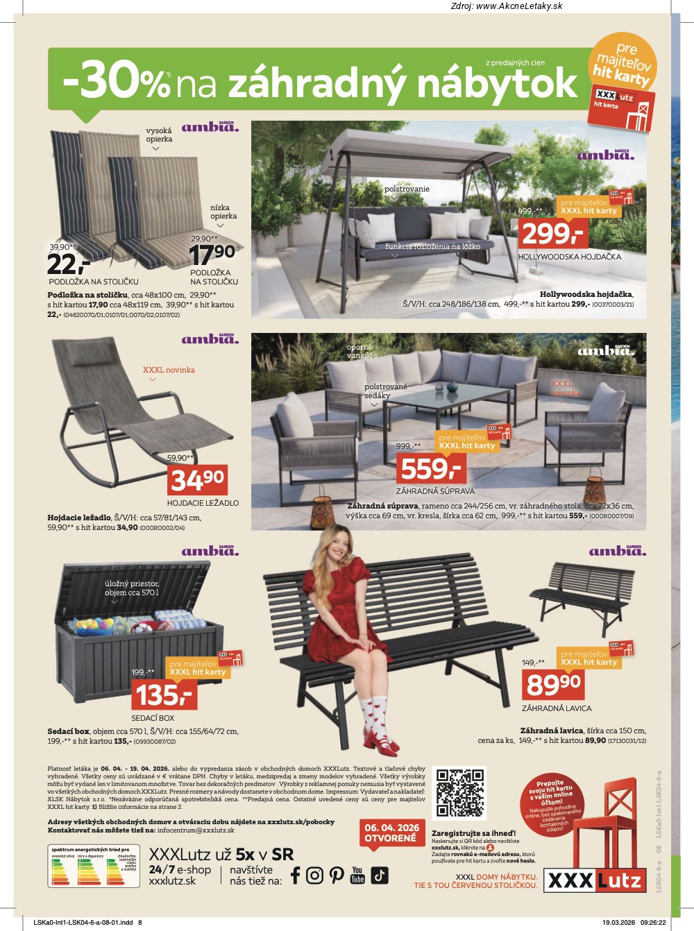 Leták XXXLutz (6. 4. - 19. 4. 2026) - strana 8 z 8